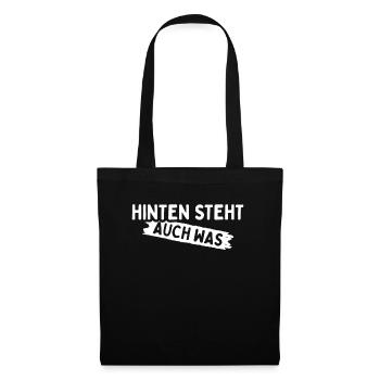 Hinten Steht Auch Was - Stoffbeutel - Schwarz - Vorne