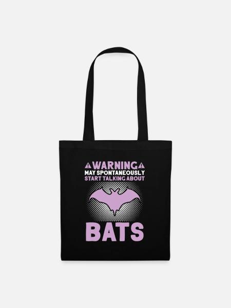 Fledermaus Fledermäuse Bat Bats Fledertier - Stoffbeutel - Schwarz