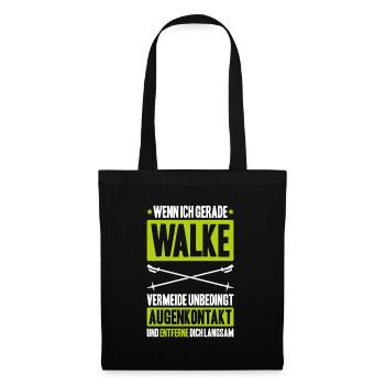 Nordic Walking Nordic Walker Nordic Walken - Stoffbeutel - Schwarz - Vorne