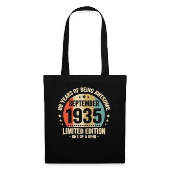 September 1935 88 years anniversary vintage gift - Tote Bag - black - Front