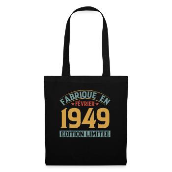 Fabriqué En Février 1949 Édition Limitée - Sac en tissu - noir - Devant