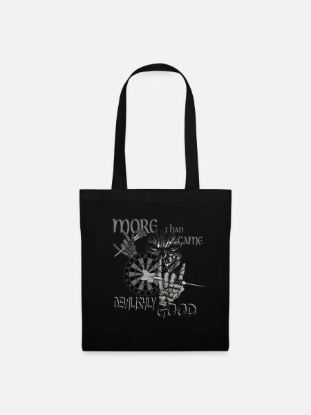 Dart Design devilishly good, Dart teuflisch gut, - Stoffbeutel - Schwarz