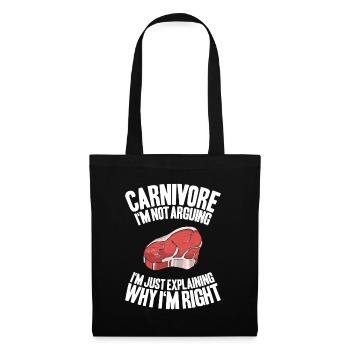 Carnivore Diät Carnivore Ernährung Carnivore Diet - Sac en tissu - noir - Devant