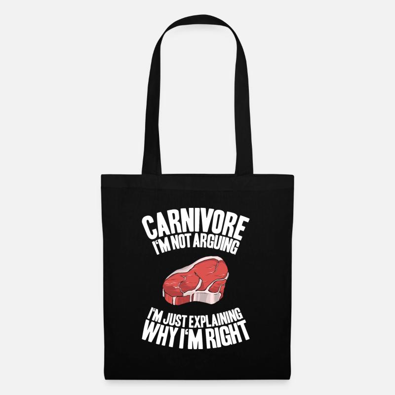 Carnivore Diät Carnivore Ernährung Carnivore Diet - Stoffbeutel - Schwarz