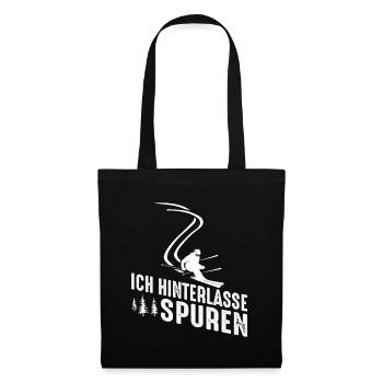 Ich hinterlasse Spuren - Stoffbeutel - Schwarz - Vorne