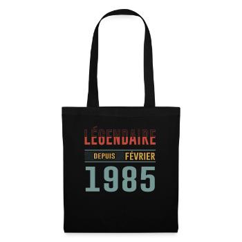Légendaire Depuis Février 1985 Anniversaire - Sac en tissu - noir - Devant