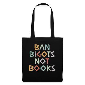Anti-Zensur-Verbot Fanatiker statt Bücher Verbotene Bücher - Stoffbeutel - Schwarz - Vorne