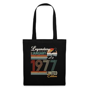 January 1977| Birthday 1977 Born January - Tote Bag - black - Front