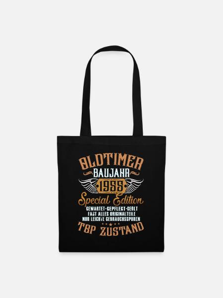 Oldtimer 1955 Baujahr – Vintage Retro Geburtstag - Stoffbeutel - Schwarz