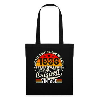 Anniversaire Millésime millésime 1936 - Légende - Sac en tissu - noir - Devant