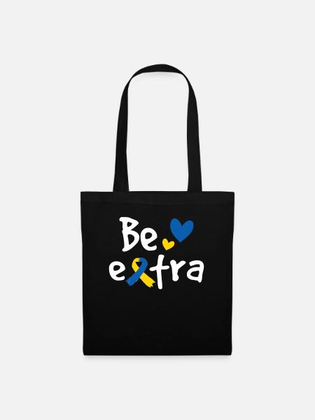 Seien Sie extra - Stoffbeutel - Schwarz