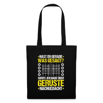 Gerüstbauer Gerüstbau Gerüstmonteur Scaffolder - Stoffbeutel - Schwarz - Vorne