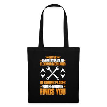 Elevator Fitter Elevator Mechanic Elevator Mechanic - Tote Bag - black - Front