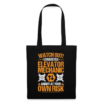Elevator Fitter Elevator Mechanic Elevator Mechanic - Tote Bag - black - Front