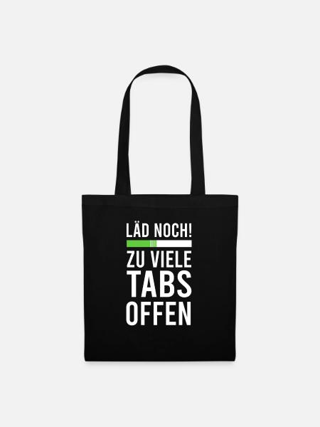 Informatiker Tabs Offen - Stoffbeutel - Schwarz