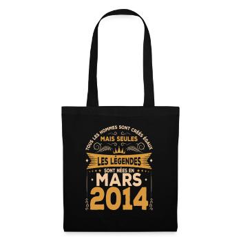 Mars 2014 | Mars 2014 anniversaire 2014 - Sac en tissu - noir - Devant