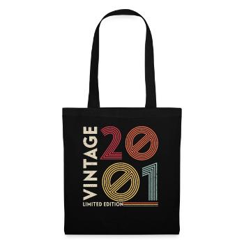 20th Birthday Vintage 2001 Legendary Since 2001 - Tote Bag - black - Front