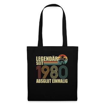 LEGENDÄRE SEIT 1980 - Stoffbeutel - Schwarz - Vorne