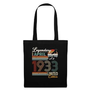 Avril 1933 Anniversaire Homme - Sac en tissu - noir - Devant