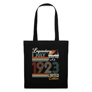 Juli 1923 Original Geburtstagsgeschenkidee - Stoffbeutel - Schwarz - Vorne
