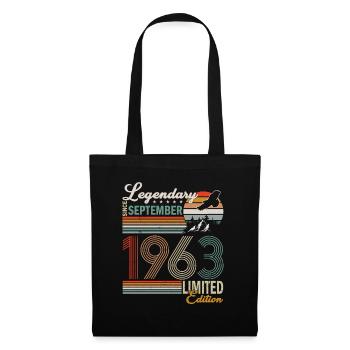 Date de naissance : Septembre 1963 - Edition Limitée Rétro - Sac en tissu - noir - Devant