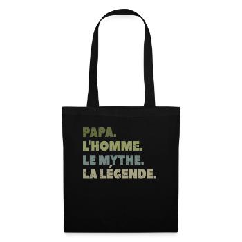 Papa l homme le mythe la légende - Sac en tissu - noir - Devant