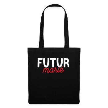 Futur marié - Sac en tissu - noir - Devant