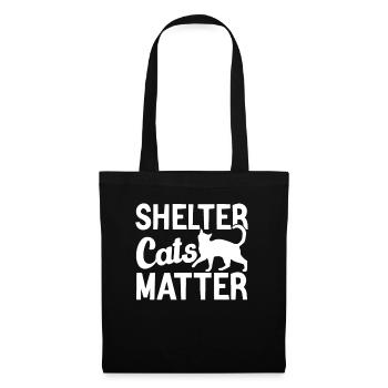 "Cat Lover" to support shelter cats - Tote Bag - black - Front