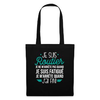 Je Suis Routier - Sac en tissu - noir - Devant