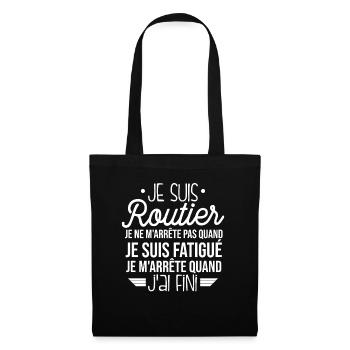 Je Suis Routier - Sac en tissu - noir - Devant