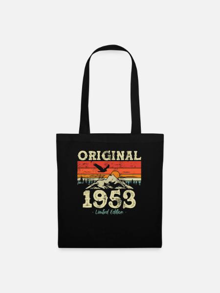 Cadeau d'anniversaire vintage rétro 1953 - Sac en tissu - noir