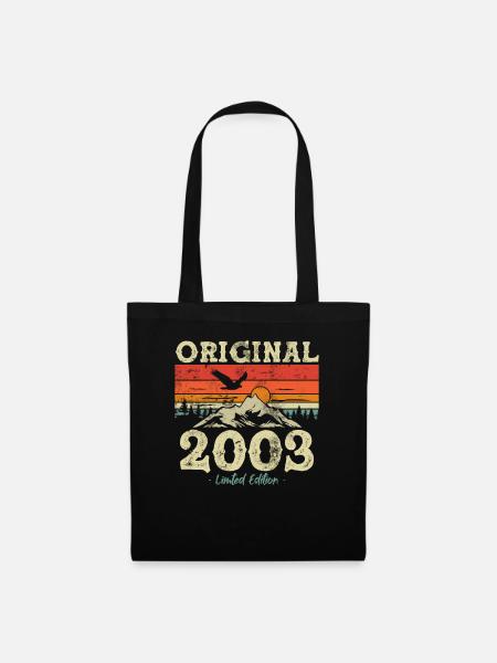 Cadeau Anniversaire Rétro 2003 - Sac en tissu - noir