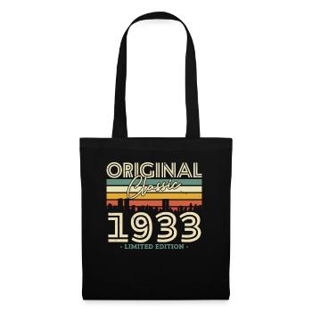 Cadeau d'anniversaire vintage 1933 édition limitée - Sac en tissu - noir - Devant