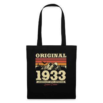 Vintage Retro Birthday Gift 1933 - Tote Bag - black - Front