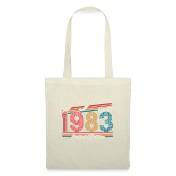Vintage Retro Geburtstagsgeschenk 1983 - Stoffbeutel - Natur - Vorne