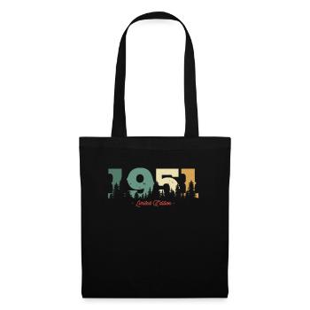 Vintage 1951 Geburtstagsgeschenk - Stoffbeutel - Schwarz - Vorne