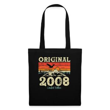 Geburtstagsgeschenk 2008 - Stoffbeutel - Schwarz - Vorne