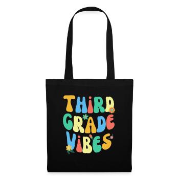 Back To School Third Grade Vibes Colorful Groovy - Tote Bag - black - Front