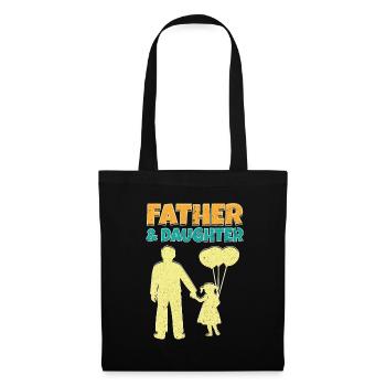 Fête des pères Papa Papa Meilleur Papa - Sac en tissu - noir - Devant