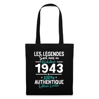 Legends of October 1943 - 80 years - Tote Bag - black - Front