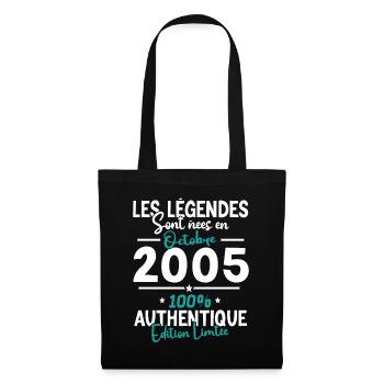 The Legends of October 2005 - 18 years - Tote Bag - black - Front