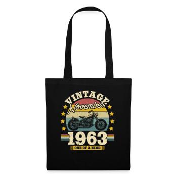 Vintage Novembre 1963 - 60 ans - Unique - Sac en tissu - noir - Devant