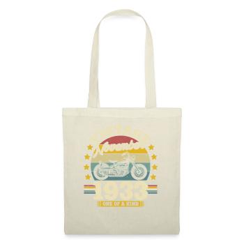 Geschenk Geburtstag 1933 - 90 Jahre - Stoffbeutel - Natur - Vorne
