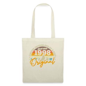 Geburtstagsgeschenk 1998 - 25 Jahre - Stoffbeutel - Natur - Vorne