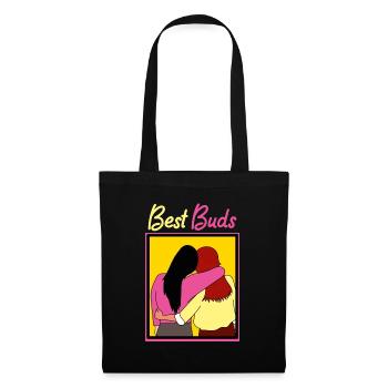 Meilleurs amis Meilleurs bourgeons Meilleur ami - Sac en tissu - noir - Devant