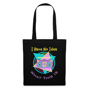 Je n’ai aucune idée de ce que c’est que la radio rétro des années 70 des années 80 - Sac en tissu - noir - Devant