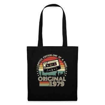 Vintage 1979 Geschenk - Stoffbeutel - Schwarz - Vorne