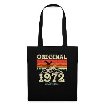 Cadeau d’anniversaire original de 1972 - Sac en tissu - noir - Devant