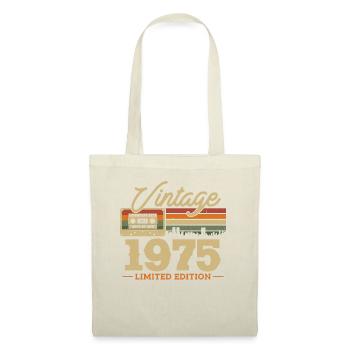 1975 - 48/49. Geburtstag - Stoffbeutel - Natur - Vorne