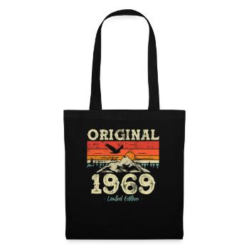 Geburtstagsgeschenk 1969 54/55 Jahre - Stoffbeutel - Schwarz - Vorne